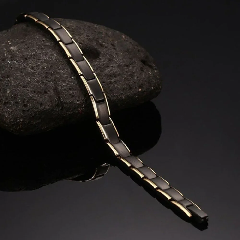 Titanium Magnetic Ion Therapy Lymphatic Health Chain Link Bracelet Weight Loss